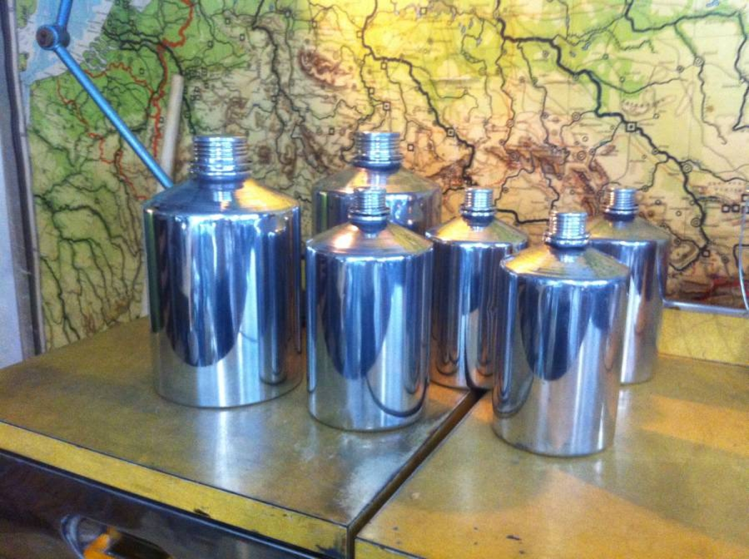 Highly Polished Aluminium Cannisters  