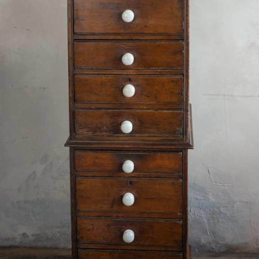 Victorian Pine tall chest