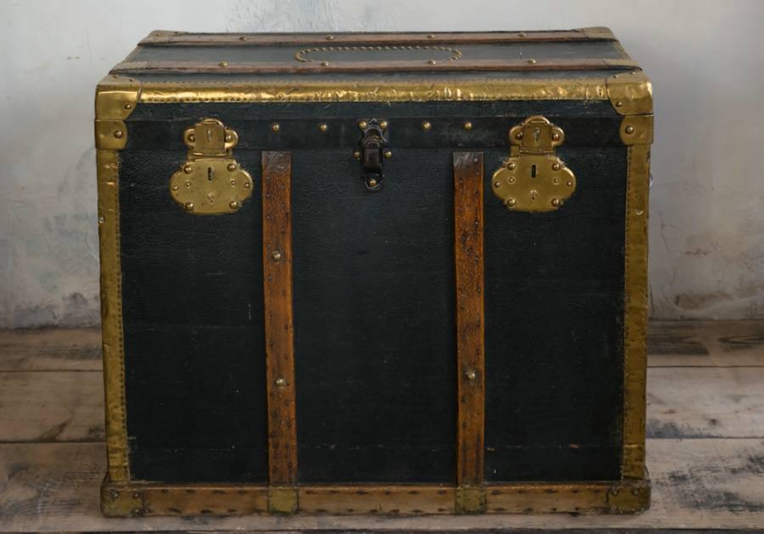  Studded Coaching Trunk mid 19thc