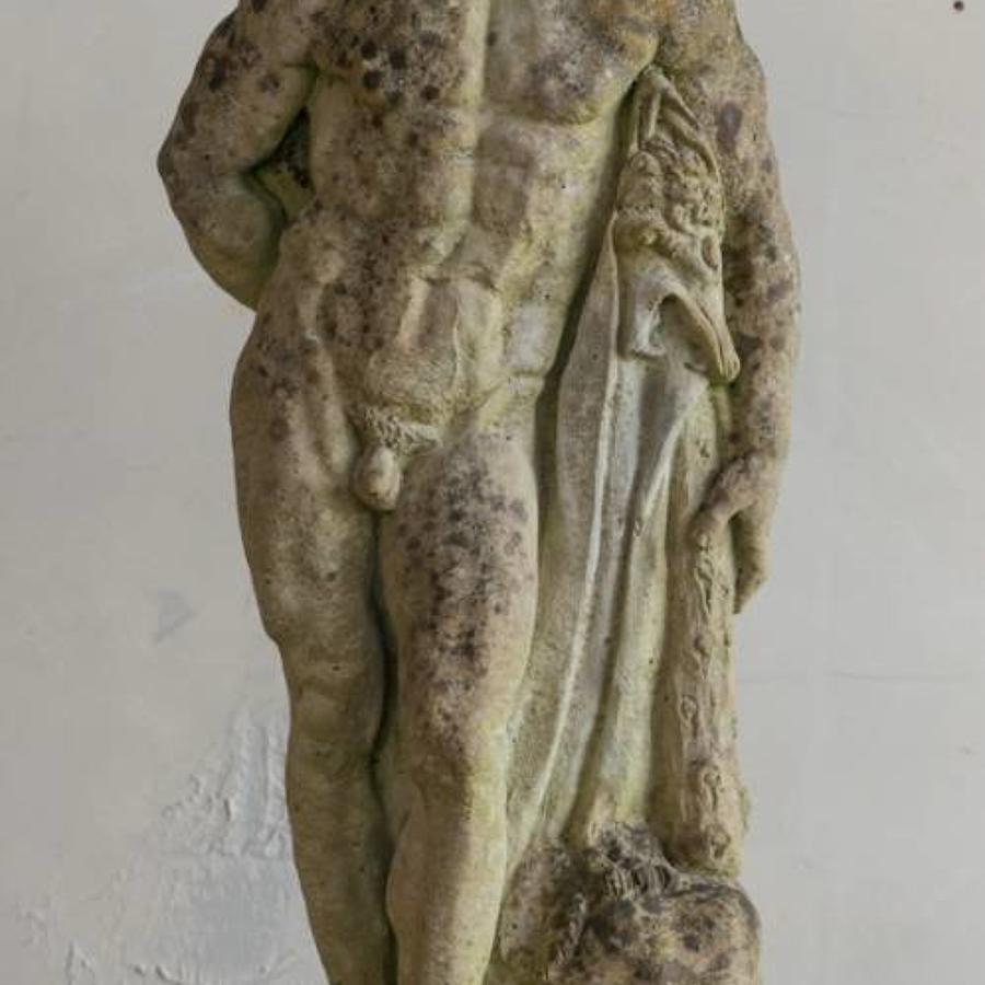 A reconstituted stone figure of Hercules