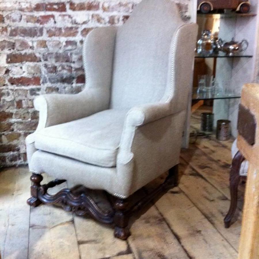 17th C style Wing Armchair