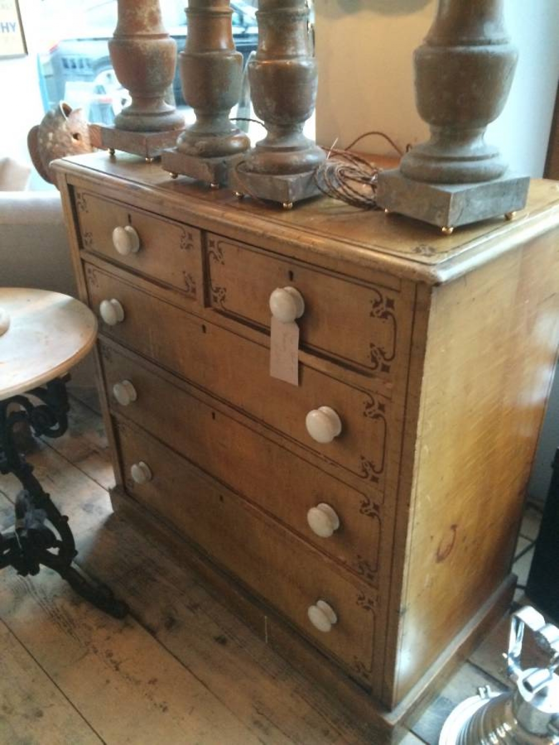 Victorian painted Pine chest of drawers