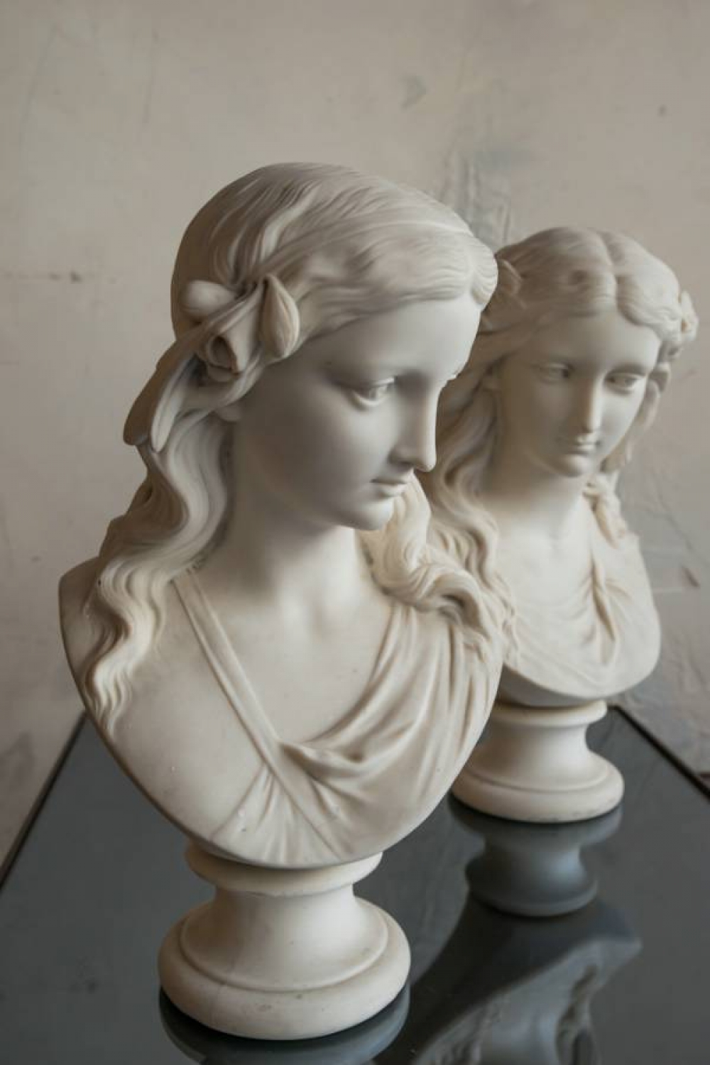 Two Copeland Parian Spring & Summer Busts