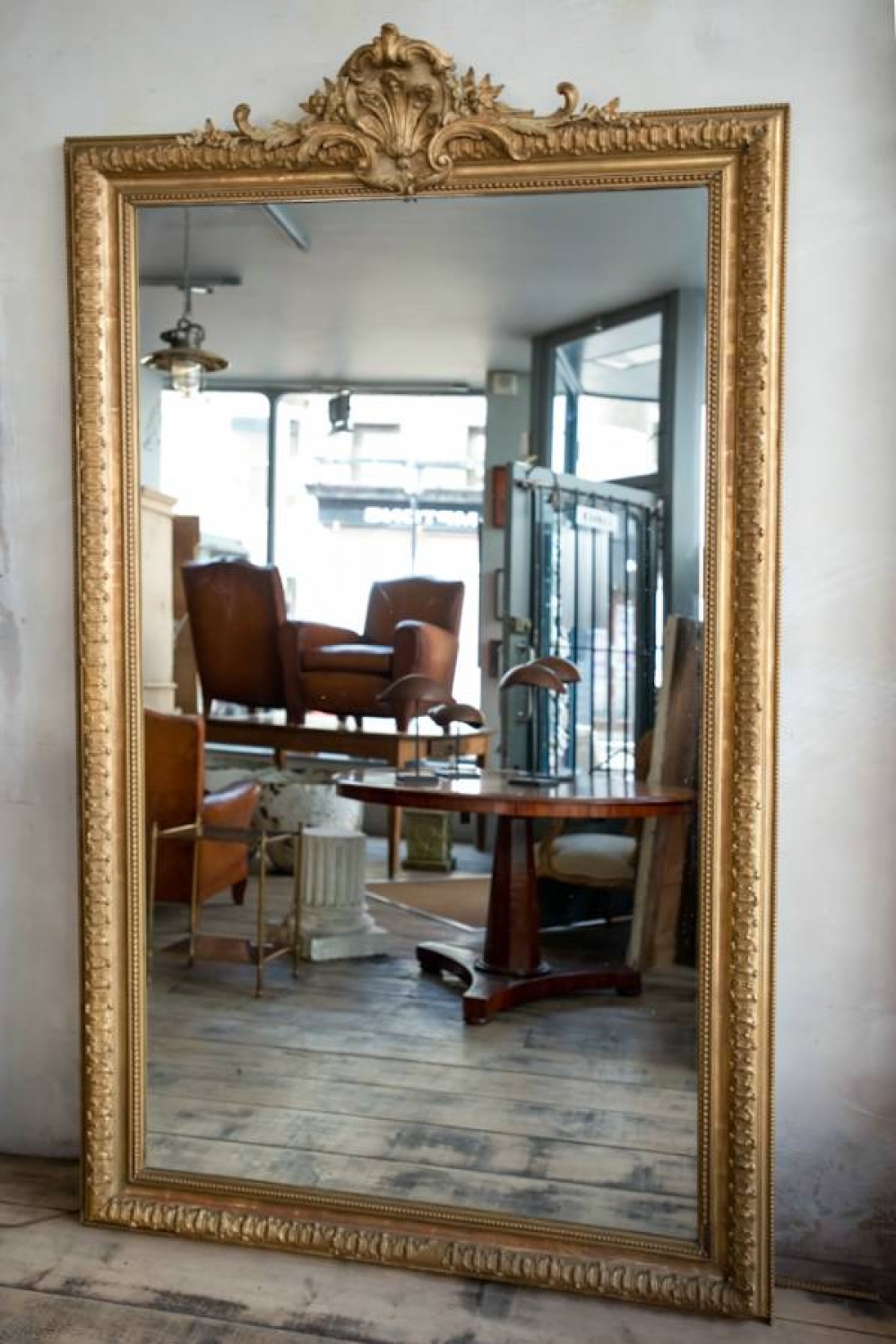 Large French Gilded Mirror