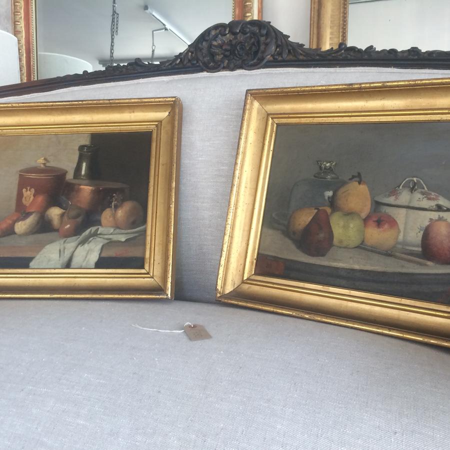 Pair of French Still Life Oil paintings