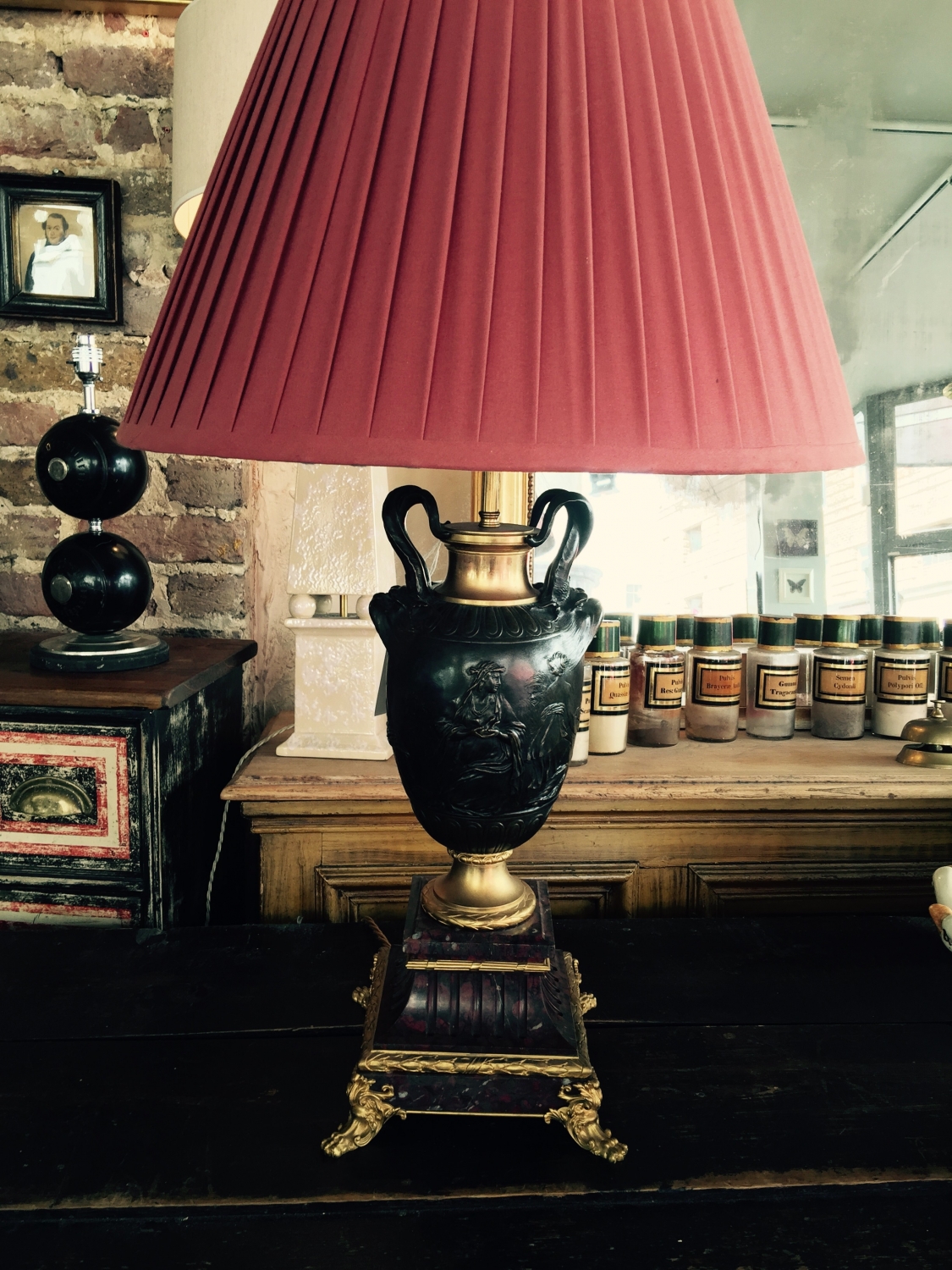Late 19th French Bronze lamp