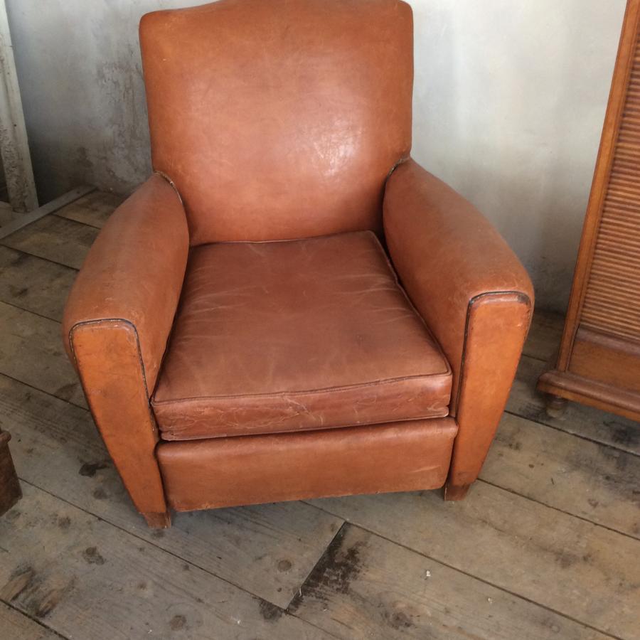 Moustache back Leather club Chair