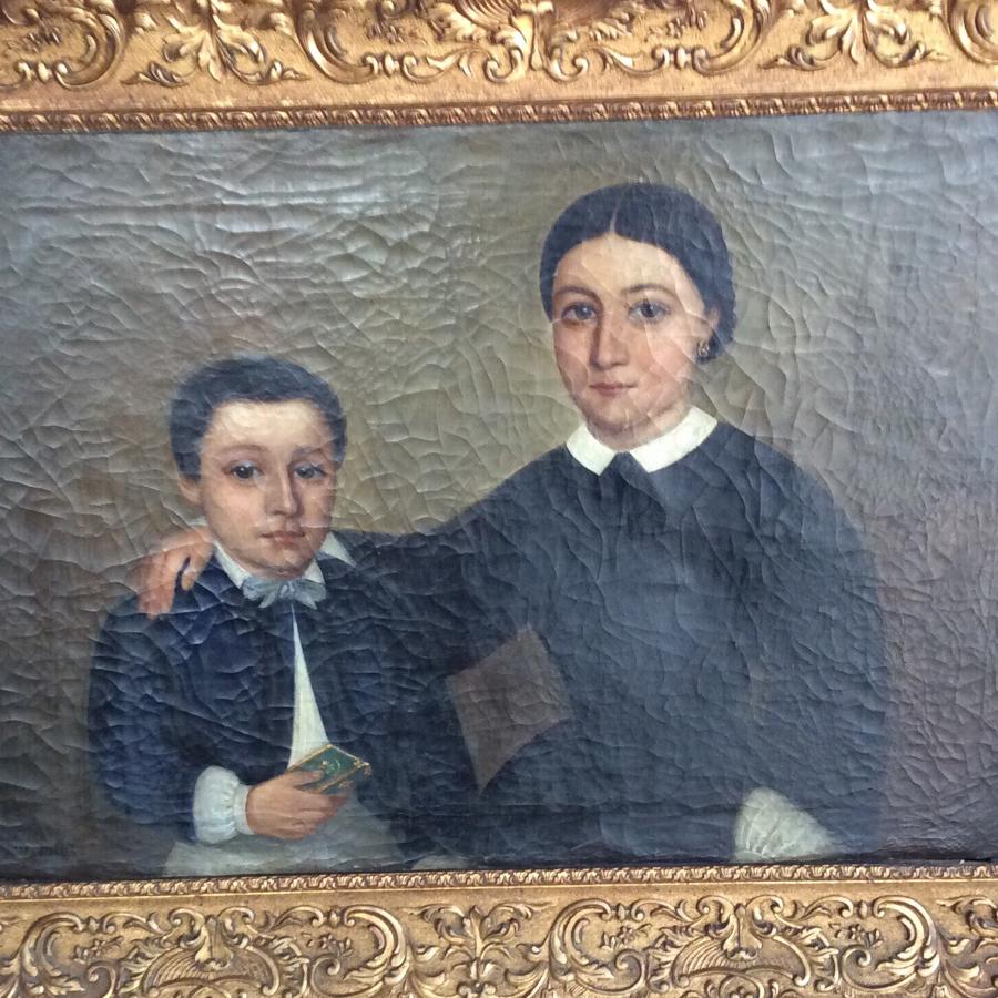 19th Century Portrait of mother & son
