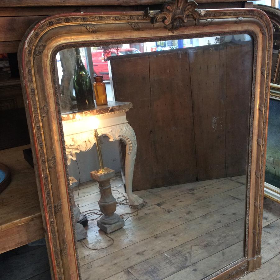 Large Gilt Wood French Mirror