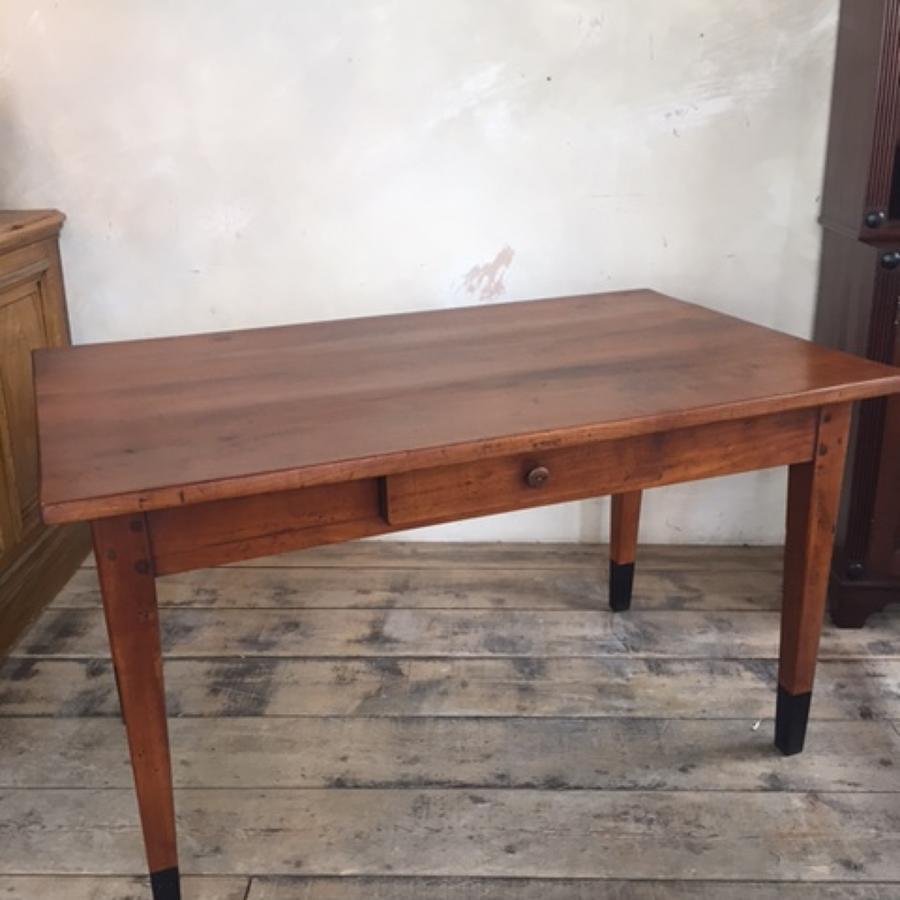 French Fruitwood Farmhouse Table Early C19th