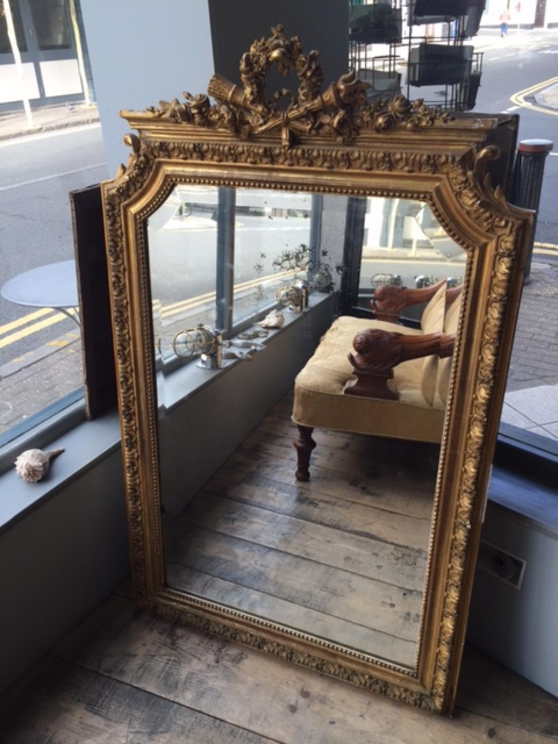 French Overmantle Mirror C1890