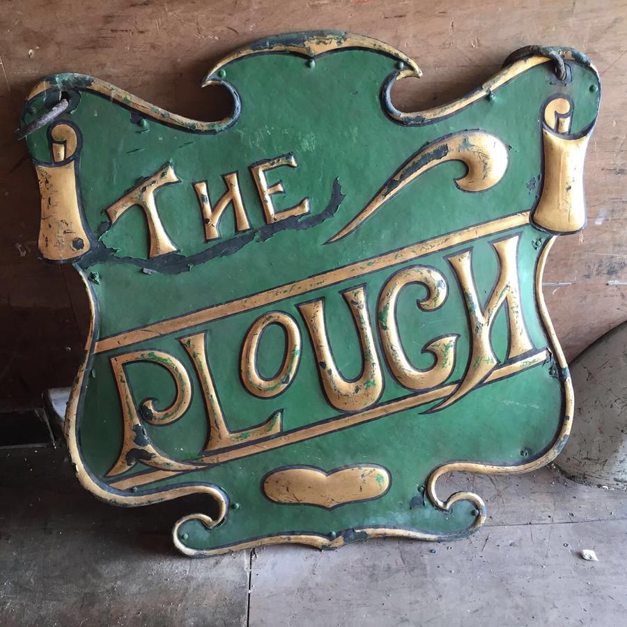 Double Sided Toleware Pub Sign c1900
