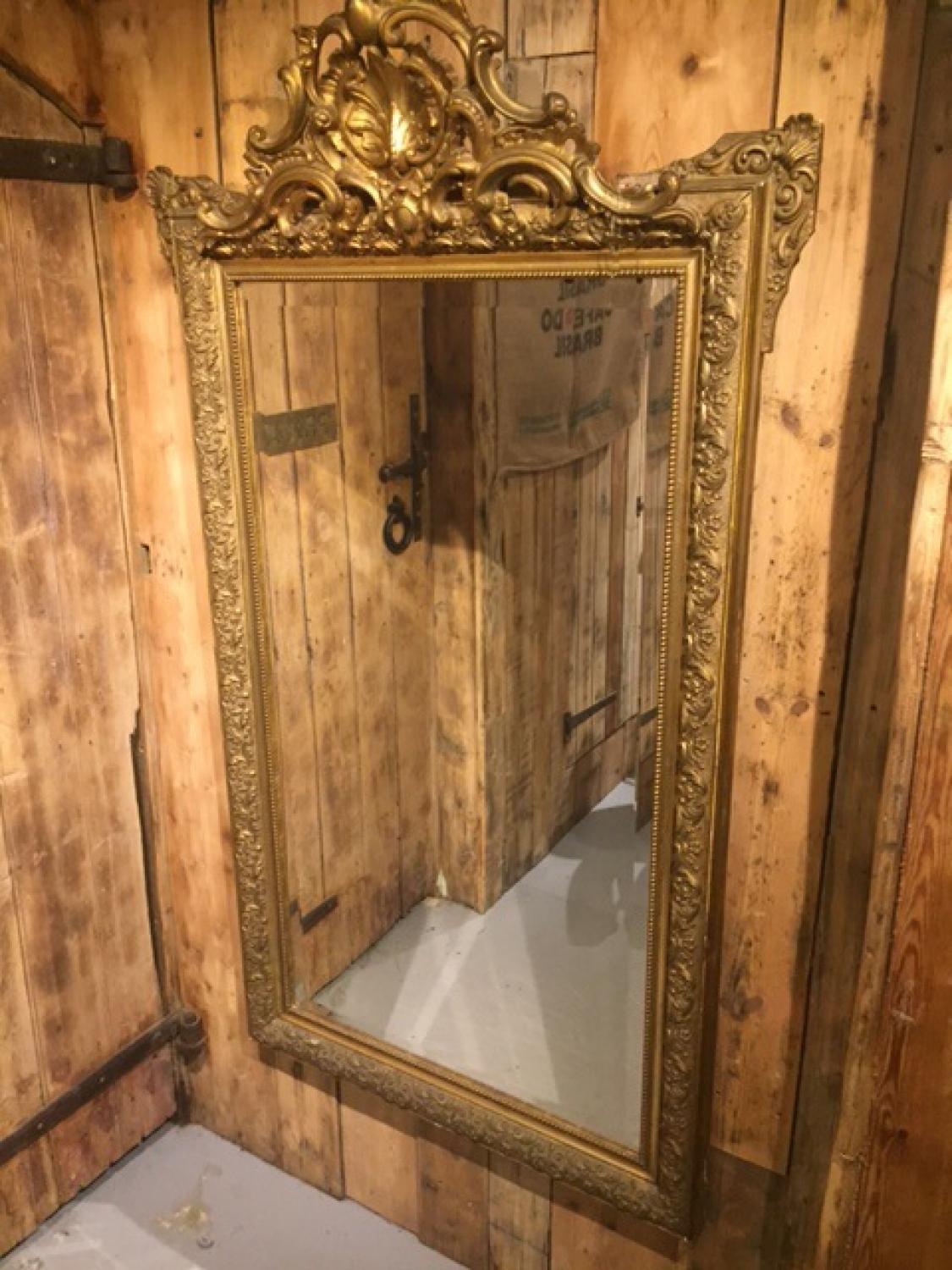 Large French Overmantle Mirror