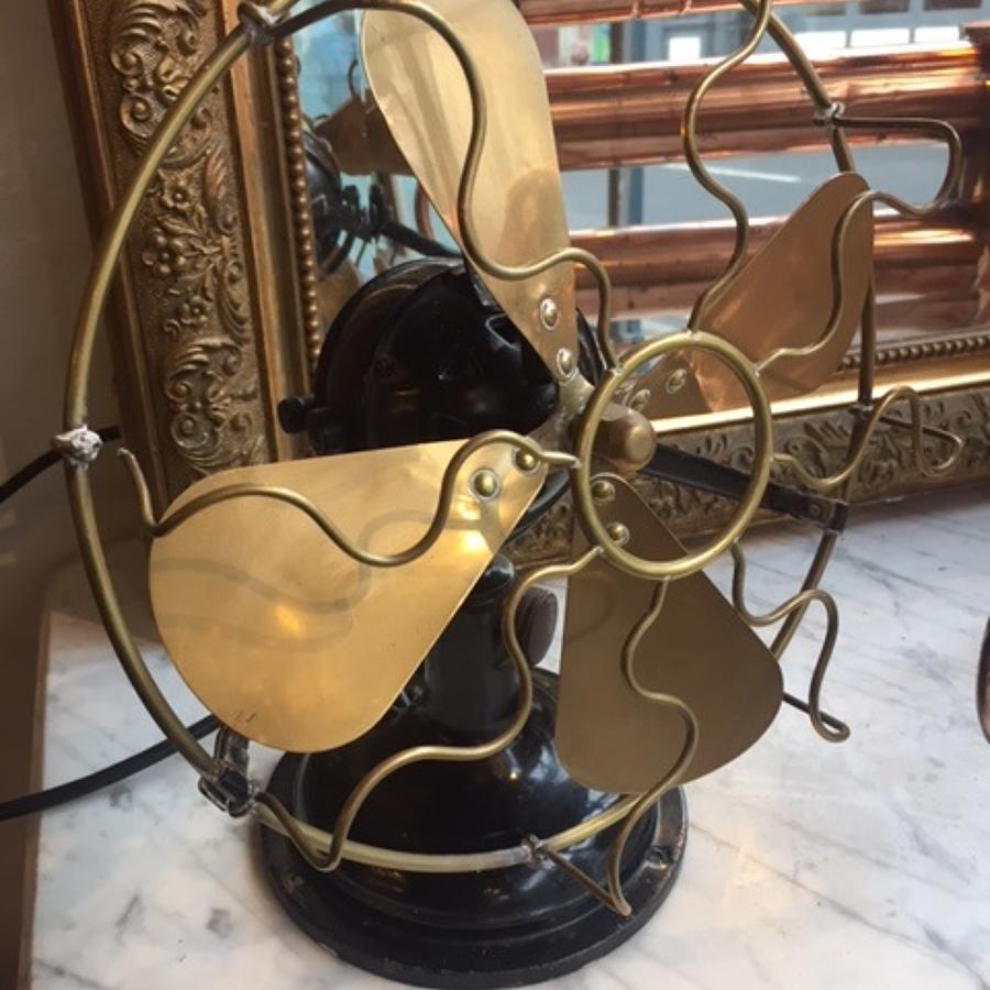 Early 20th Century Brass & Metal Desk Fan