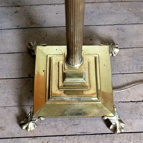 A superb Corinthian Column Brass Standard lamp C1900
