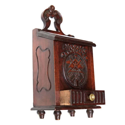 A rare 19th c Salt box of Masonic Interest