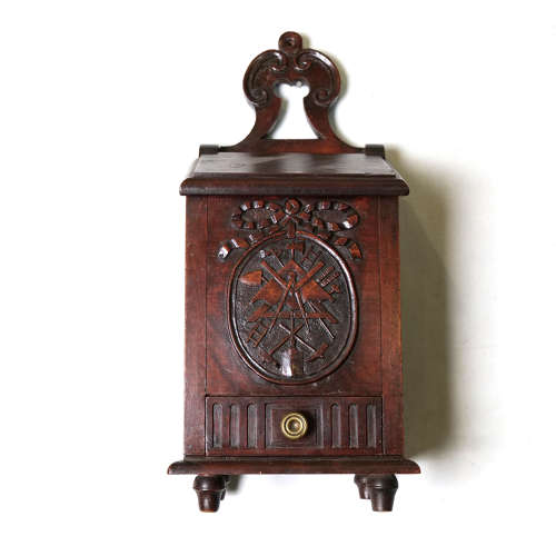 A rare 19th c Salt box of Masonic Interest