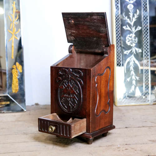 A rare 19th c Salt box of Masonic Interest