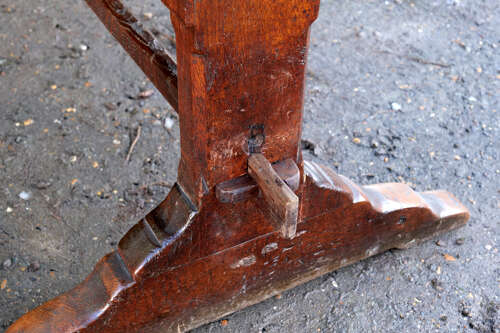 Early 18th C & later Oak refectory dining table