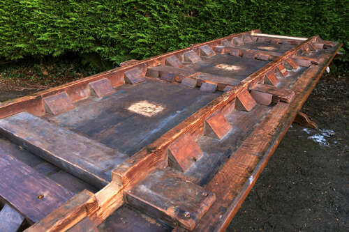Early 18th C & later Oak refectory dining table